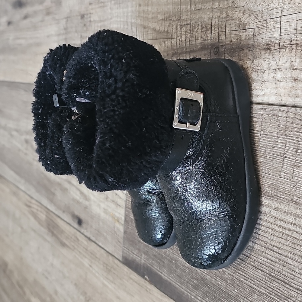 UGG Black Kids Boots with Buckle